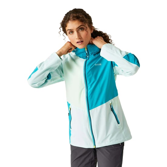 Regatta Dames/Dames Raddick II Waterdichte Jas (Gebleekt Aqua/Tahoe Blauw) - Image 4