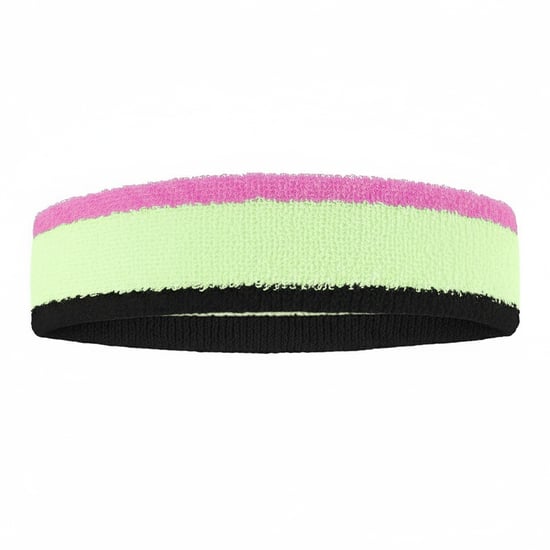 Nike Swoosh Colour Block Headband (Volt/Pink/Black) - Image 2