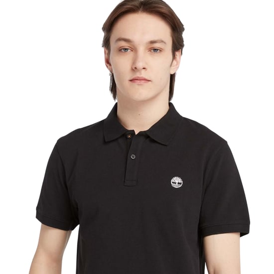 Timberland Heren Oyster River Logo Poloshirt met Korte Mouwen (Zwart) - Image 3