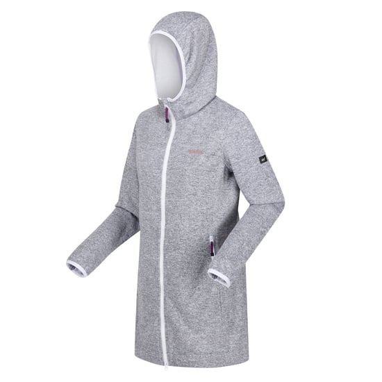 Regatta Dames/Dames Bloomfield Marl Longline Fleecejack (Heide/Wit) - Image 3