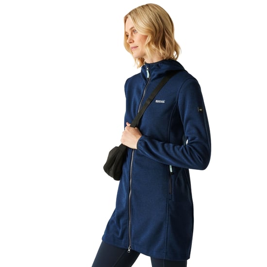 Regatta Dames/Dames Bloomfield Marl Longline Fleecejack (Marine/Icy Morn) - Image 4