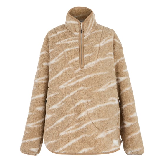 Regatta Womens/Ladies Frankie Abstract Borg Half Zip Fleece Jacket (Soft Taupe/Mocha) - Image 1