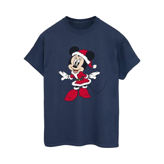 Disney Dames/Dames Minnie Mouse Kerst Vriendje T-shirt (Marine) - Image 1