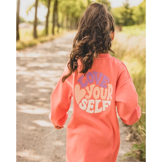Looxs Revolution Sweater jurk koraal voor meisjes in de kleur - Image 4