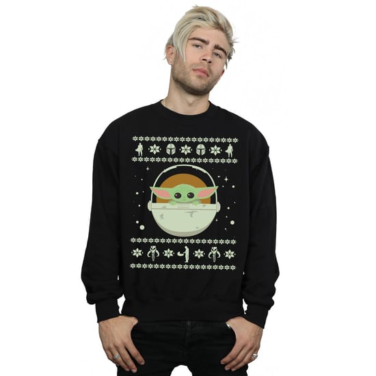 Star Wars Heren The Mandalorian Het Kind Kerst Sweatshirt (Zwart) - Image 2