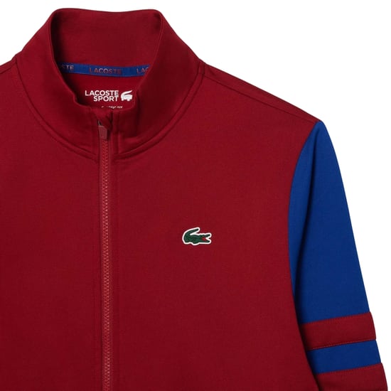 Lacoste Heren Interlock Stretch Track Jacket met rits (Rood) - Image 2