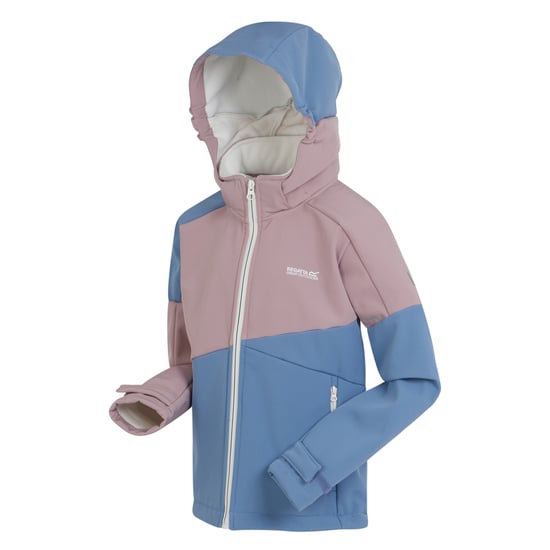 Regatta Soft Shell Jas Kinderen/Kinderen VII (Heide/Koronetblauw) - Image 3