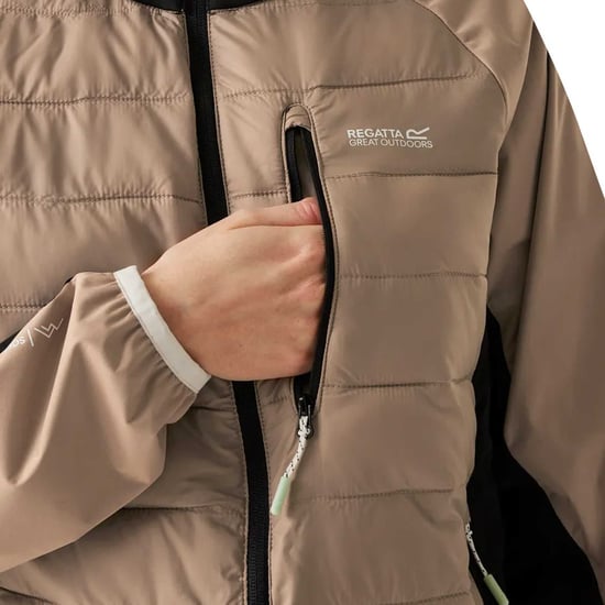 Regatta Womens/Ladies Andreson Pro Hybrid Jacket (Warm Taupe/Black) - Image 3