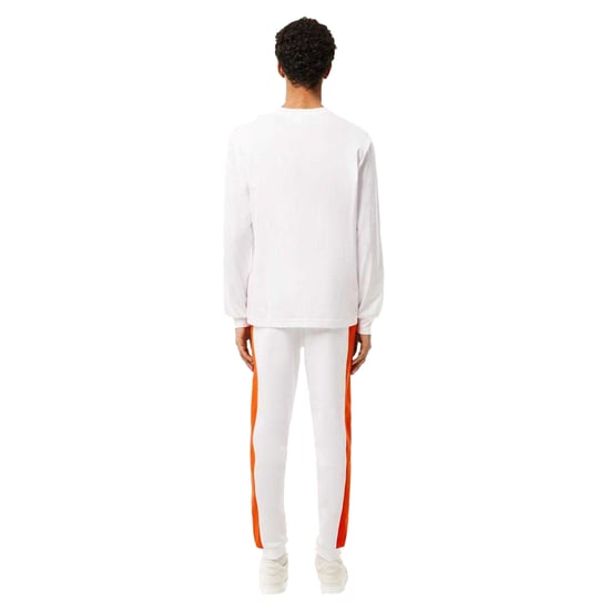 Lacoste Heren Tapered Leg Joggingbroek (Wit/oranje) - Image 2