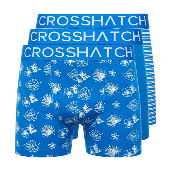Crosshatch Heren Hovland Boxershorts (Set van 3) (Directoire Blauw) - Image 1