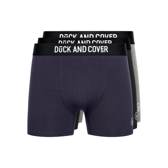 Duck and Cover Heren Bronteen Boxershorts (Set van 3) (Marine/Zwart/Grijs Marl) - Image 1