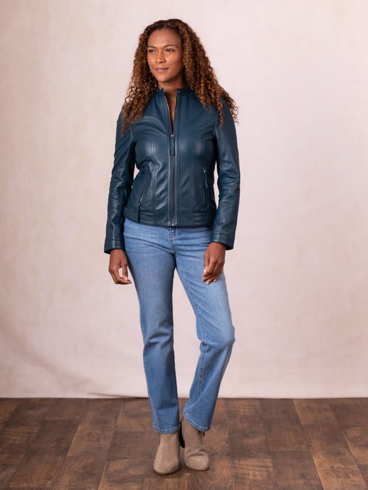 Threlkeld Leather Jacket in Balsalm - Image 3