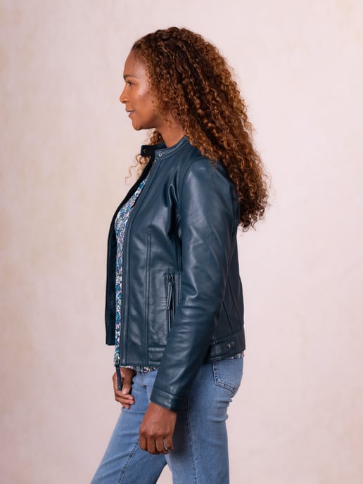 Threlkeld Leather Jacket in Balsalm - Image 5