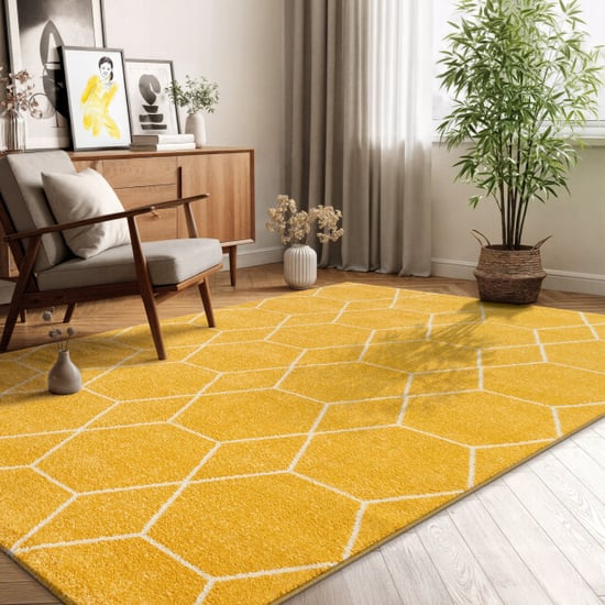 Muratap Trellis uni effen laagpolig vloerkleed modern 80x150 cm - Image 5