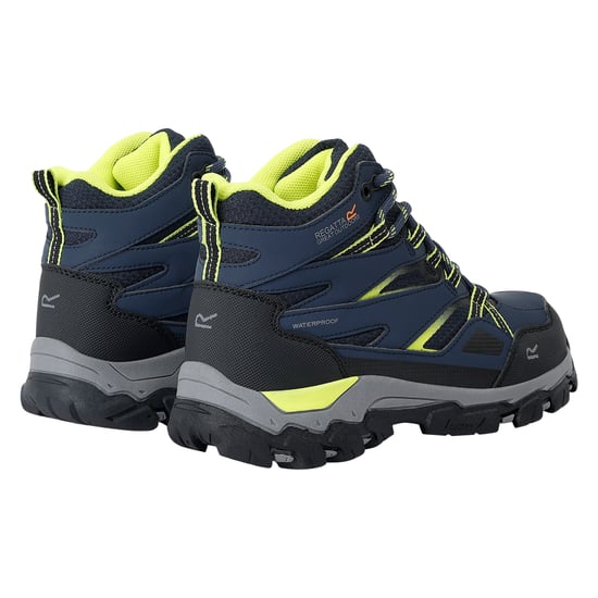 Regatta Childrens/Kids Holcombe III Walking Boots (Navy/Lime Punch) - Image 2