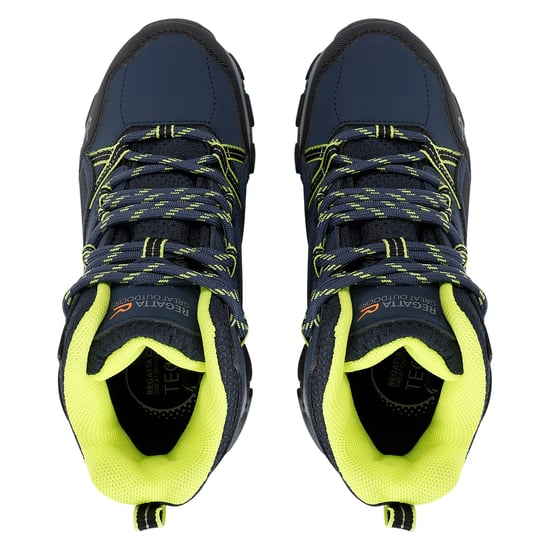 Regatta Childrens/Kids Holcombe III Walking Boots (Navy/Lime Punch) - Image 4