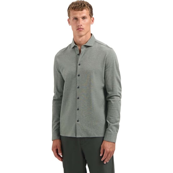 No Excess Shirt jersey melange stretch dark green - Image 1