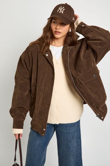 Oversized Chunky Rib Knit Boyfriend Cardigan - Image 3