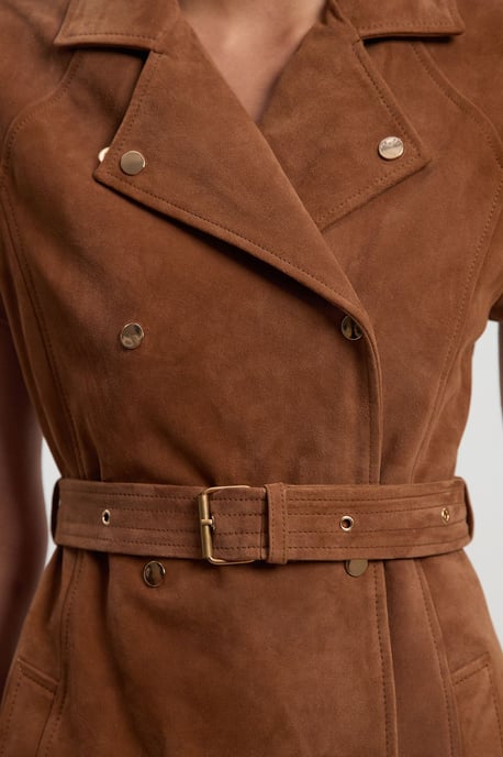 Suede Utility Mini Dress - Image 3