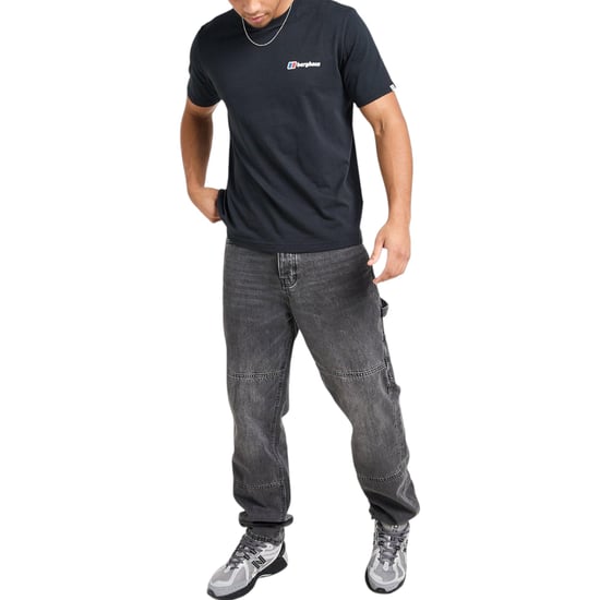 Berghaus Mens T Shirt Crew Neck Mount Diagram Short Sleeve Graphic Tee Black - Image 3