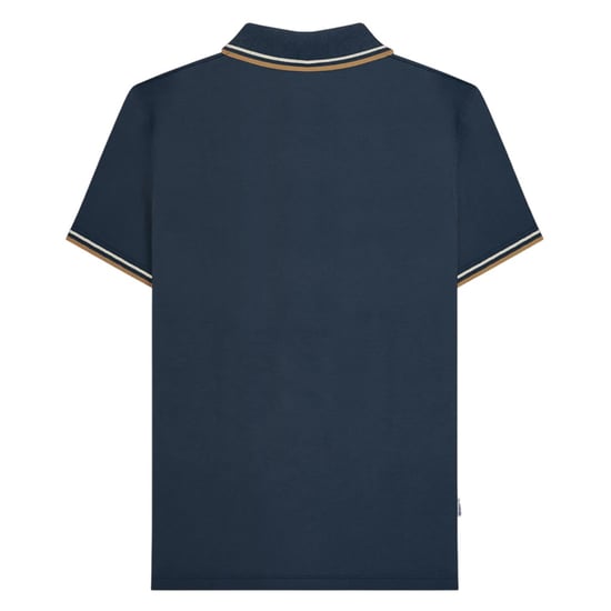 Lambretta Heren SS25 Verticaal Gestreept Poloshirt (Marine) - Image 2