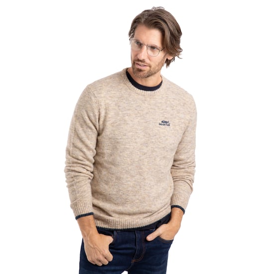 Weird Fish Heren Gorleston Crew Hals Sweatshirt (Ecru) - Image 3