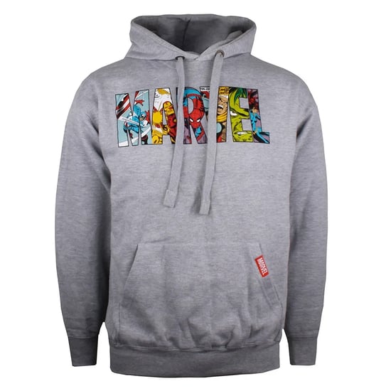 Marvel Huvtröja med logotyp med tecken för män (Sport Grå) - Image 1