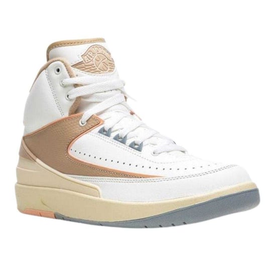 Nike Heren Air Jordan 2 Retro Leren Trainers (Wit/Tan) - Image 3