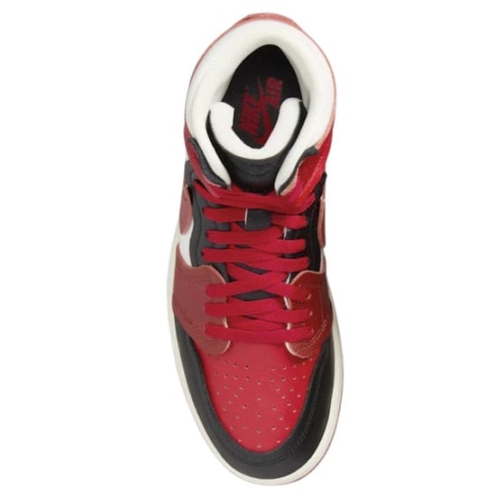 Nike Dames/Dames Air Jordan 1 Leren Trainers (Rood, Wit, Zwart) - Image 4