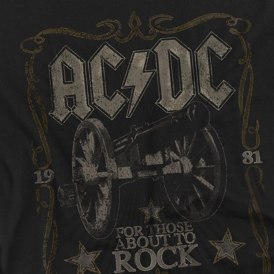AC/DC Heren Rock Label T-Shirt (Zwart) - Image 3