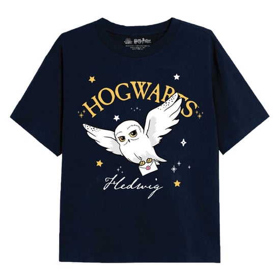 Harry Potter Meisjes Hedwig Zweinstein T-Shirt (Marine) - Image 1