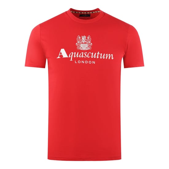 Aquascutum Heren Londen Aldis Logo T-Shirt (Rood) - Image 1