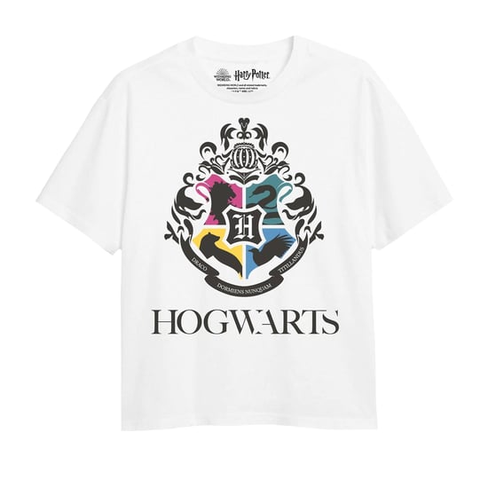 Harry Potter Meisjes Hogwarts Huizen T-Shirt (Wit) - Image 1