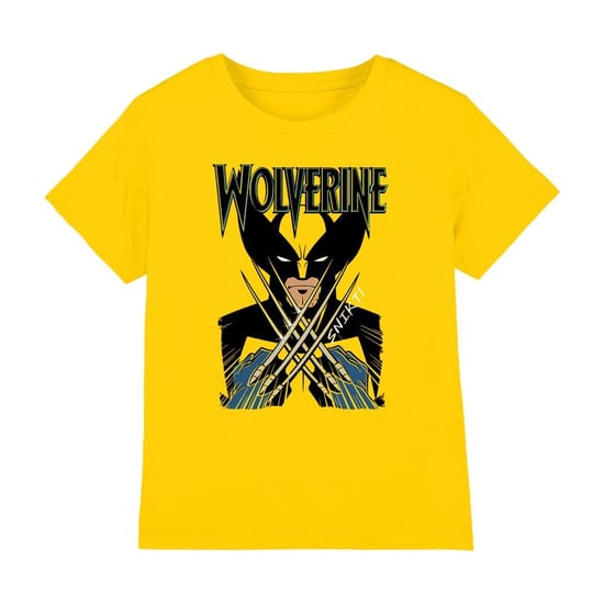 Marvel Kinderen/Kinderen X-Men Wolverine Action Shot T-Shirt (Geel) - Image 1