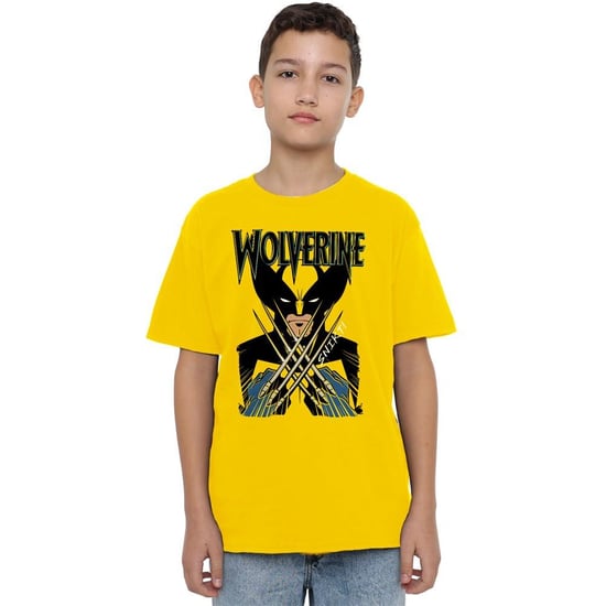 Marvel Kinderen/Kinderen X-Men Wolverine Action Shot T-Shirt (Geel) - Image 4