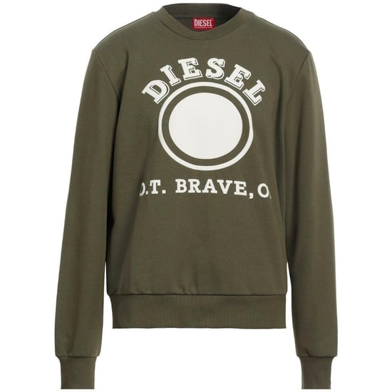 Diesel Heren Sweatshirt met vervaagd stippenlogo (Groen) - Image 1