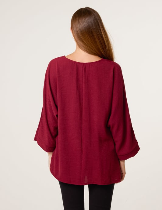 Detail Side Gathered Blouse - Image 4