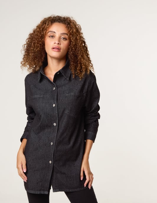 Long Sleeved Denim Shirt - Image 1