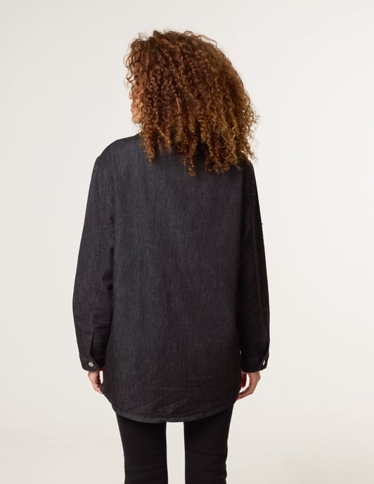 Long Sleeved Denim Shirt - Image 4