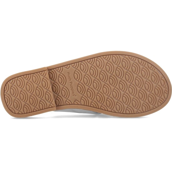 Hush Puppies Amy Breed Passende Leren Dames Zilveren Standaard Sandalen - Image 3