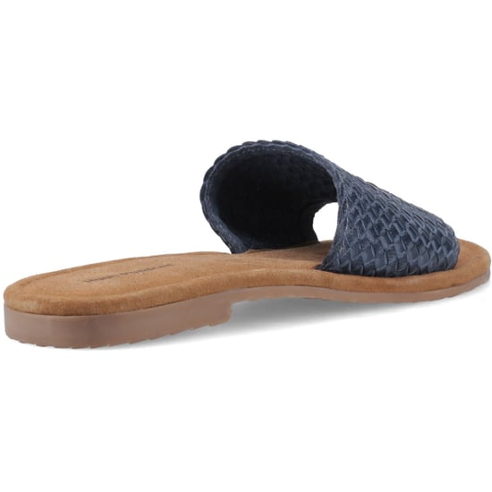 Hush Puppies Hetty Slide Leren Dames Sandalen in Navy Met Brede Pasvorm - Image 2