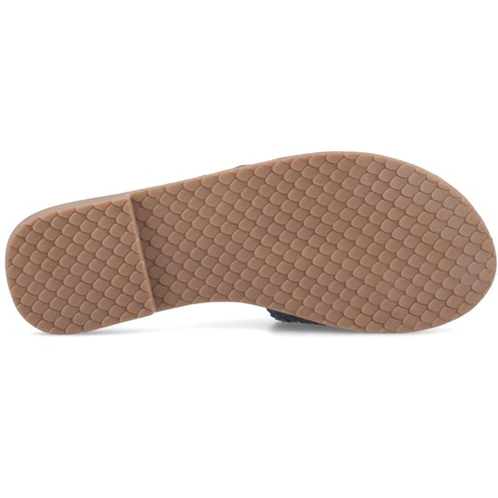 Hush Puppies Hetty Slide Leren Dames Sandalen in Navy Met Brede Pasvorm - Image 3