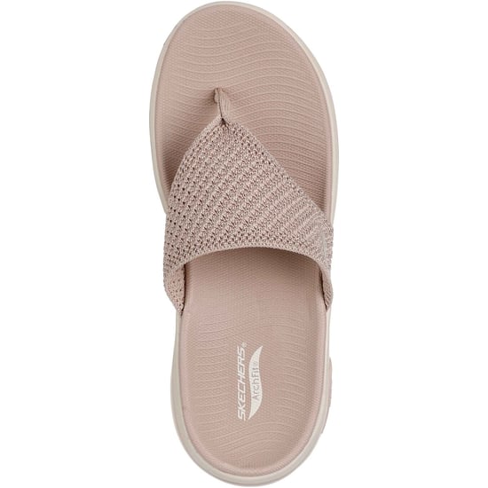 Skechers Go Walk Arch Fit 2.0 Textile Women's Taupe Standard Sandals - Image 3