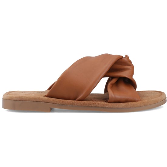 Hush Puppies Amy Brede Pasvorm Leren Dames Tan Standaard Sandalen - Image 5