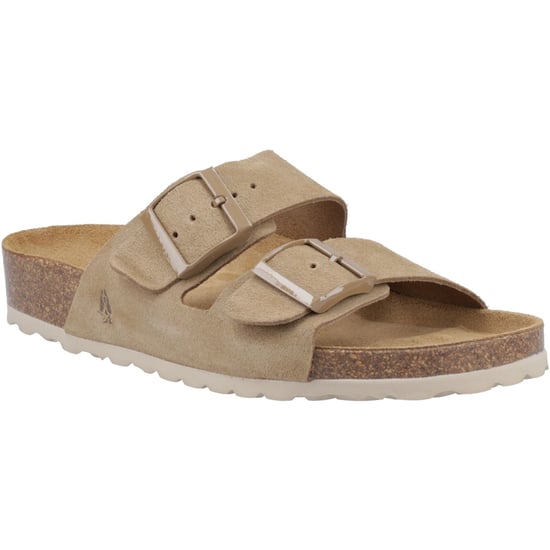 Hush Puppies Brixley Mule Suède Dames Taupe Standaard Sandalen - Image 1