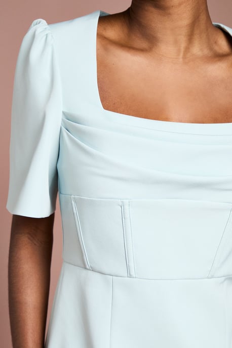 Short Sleeve Corset Pencil Dress - Image 5
