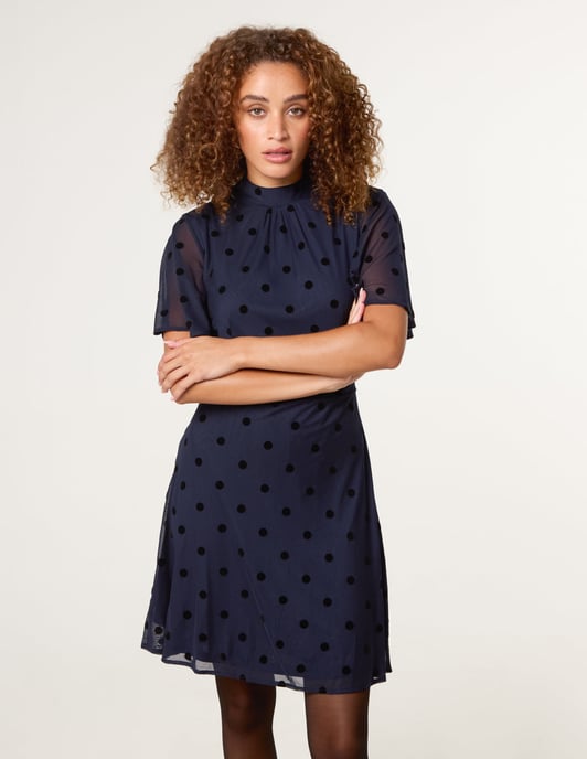 Polka Dot Tie Back Dress - Image 3