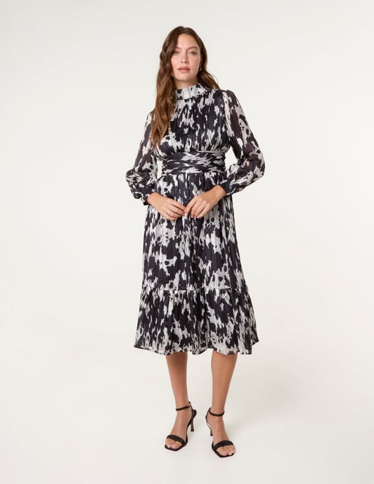 High Neck Midi Dress - Image 1
