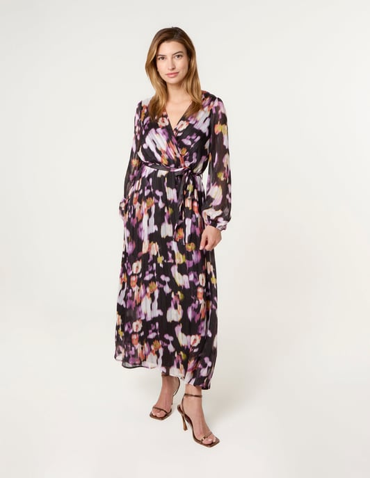 Lurex Watercolour Wrap Maxi Dress - Image 2