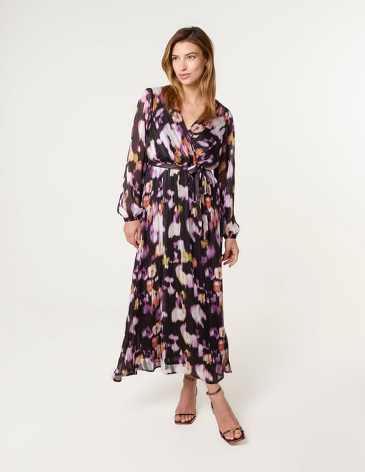 Lurex Watercolour Wrap Maxi Dress - Image 3